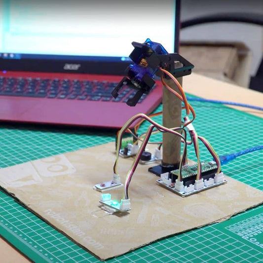 #17 Two Axis Robot Arm Project With PicoBricks