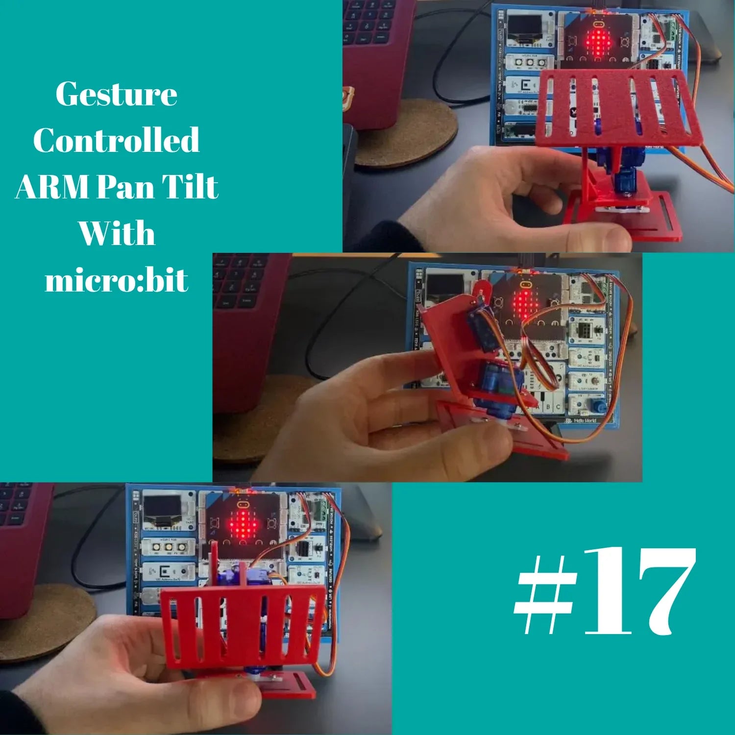 #17 Gesture Controlled ARM Pan Tilt Project With micro:bit