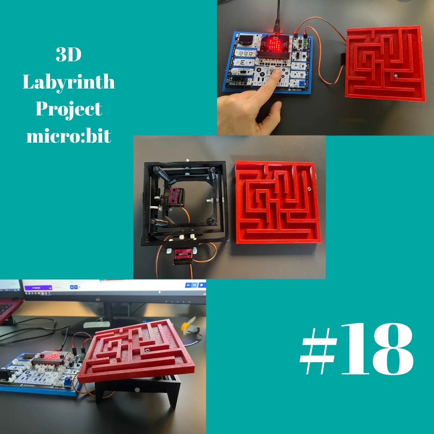 #18 3D Labyrinth Project With micro:bit