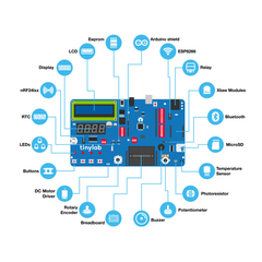 TinyLab Maker Kit - Arduino Compatible Starter Kit with 20 Modules